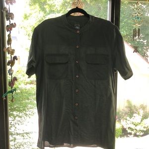 Linen cotton sleeved shirt